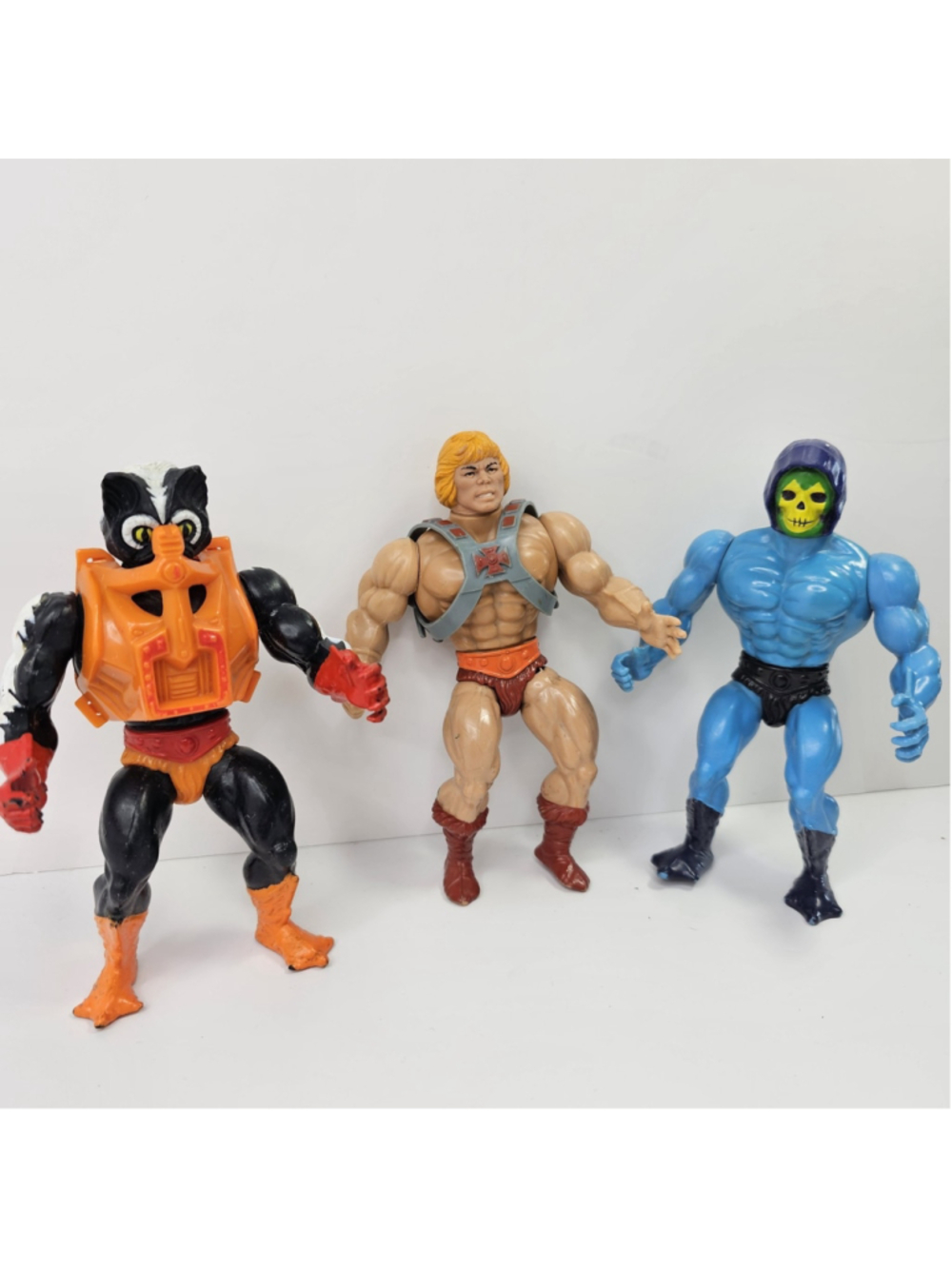 Vintage MOTU Action Figures Lot He-Man Skeletor Stinkor Mattel 1981 1982...